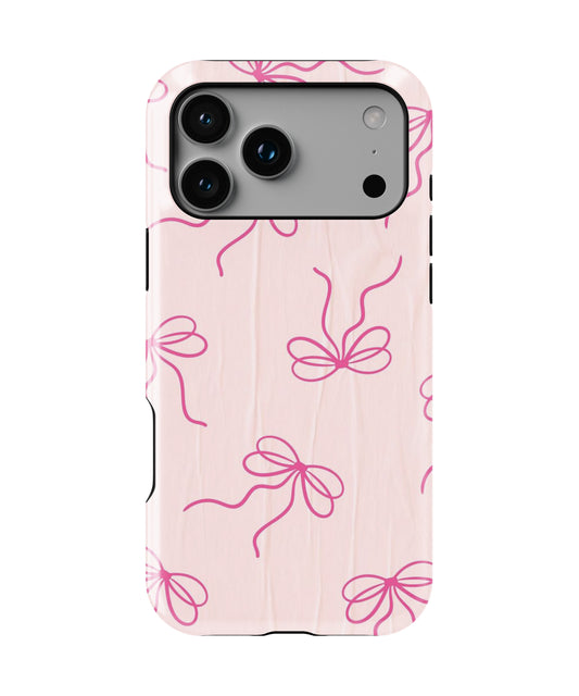 Pink Ribbon Pattern Phone Case.