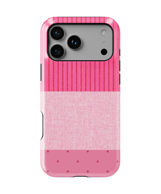 Pink Fabric Texture Phone Case.