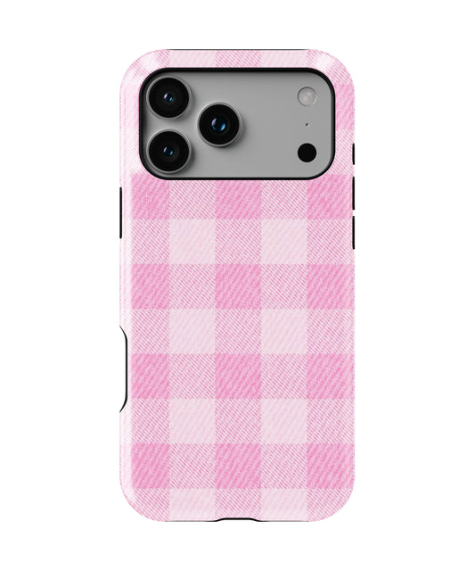 Pink Picnic Check Phone Case.