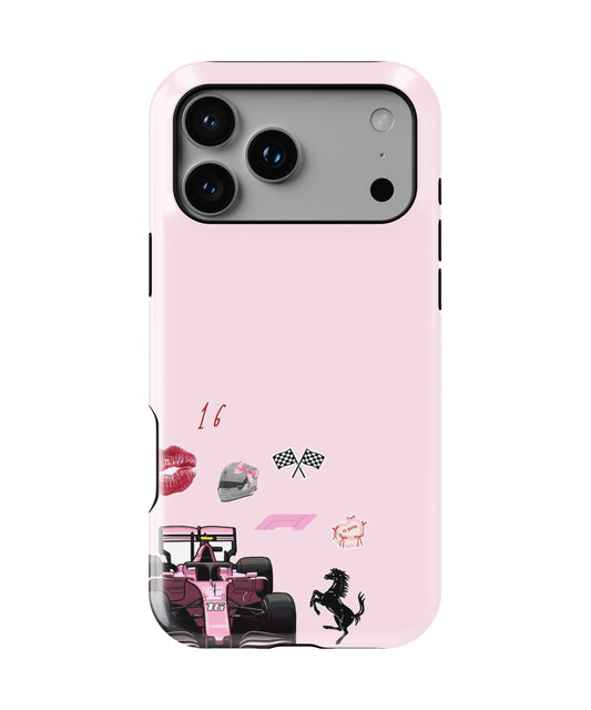 Pink Racing Icons Phone Case.