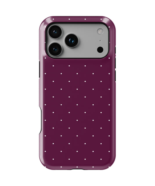 Plum Polka Dot Phone Case.