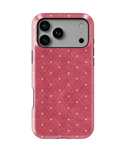 Pink Heart Print Phone Case.