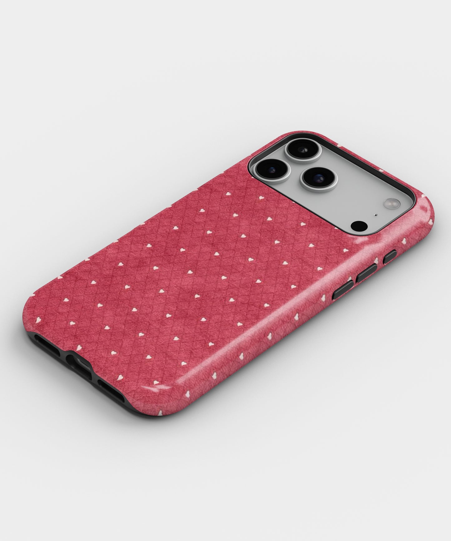 Pink Heart Print Phone Case.