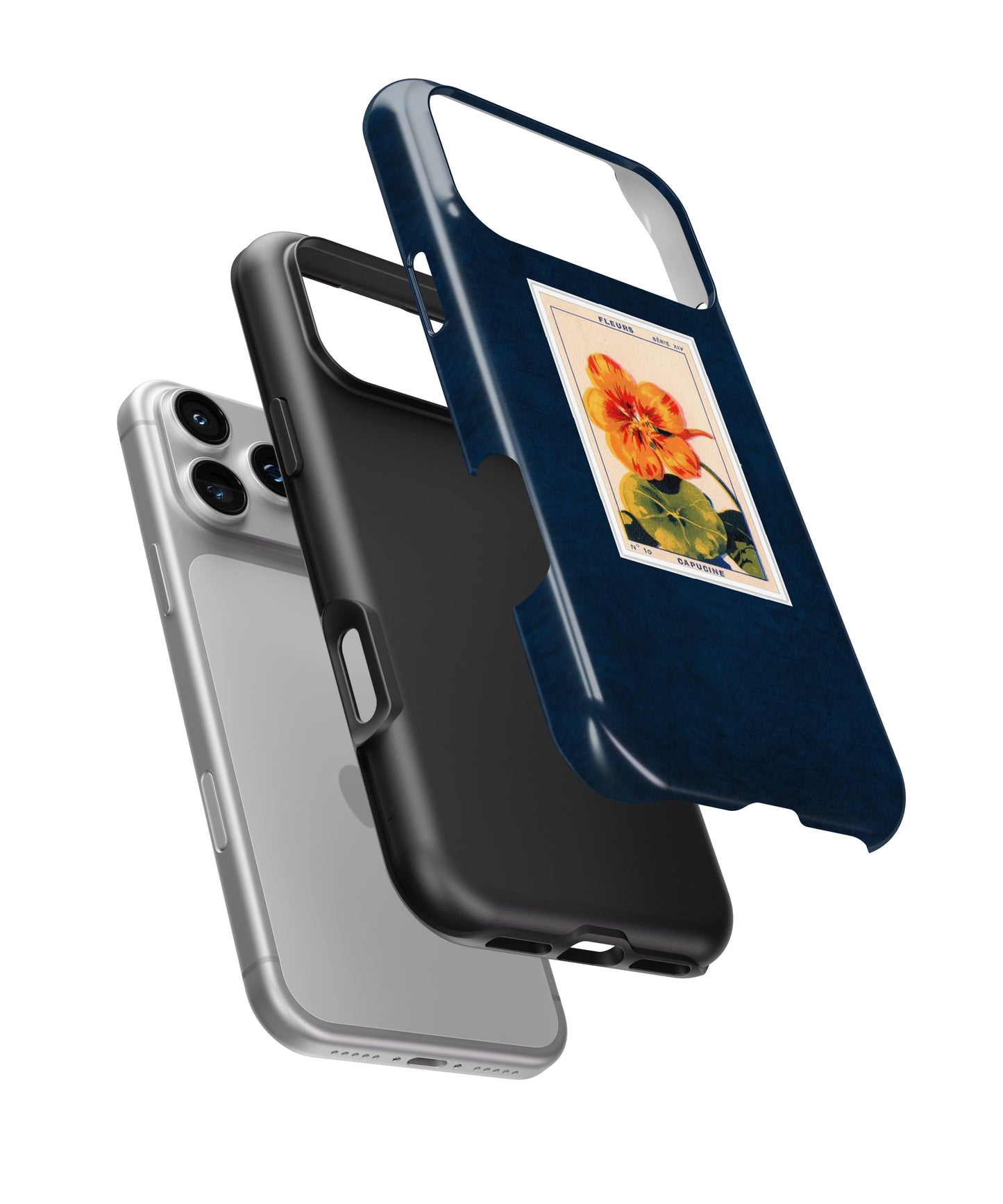 Blue Floral Card Phone Case.
