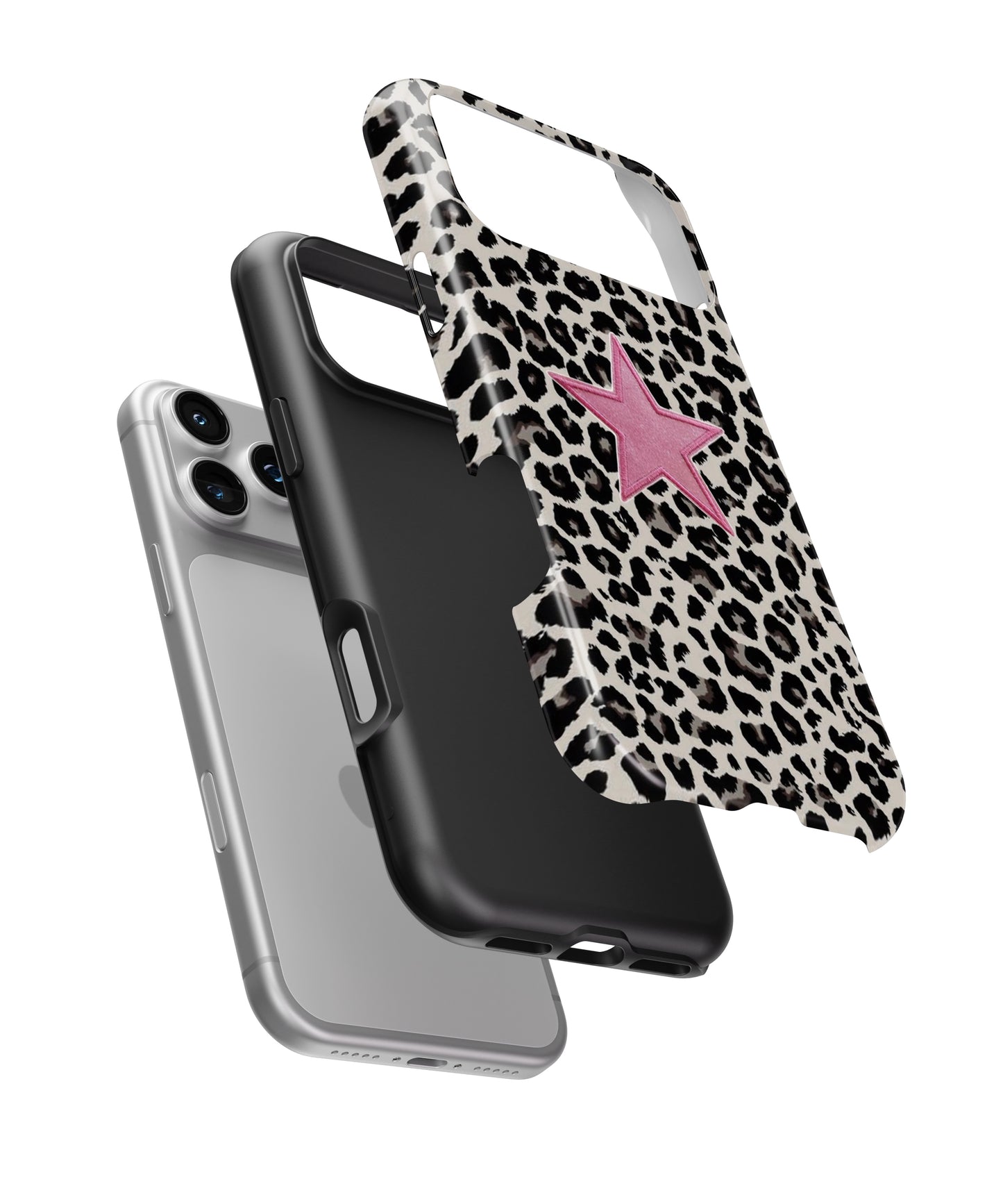 Pink Leopard Star Phone Case.