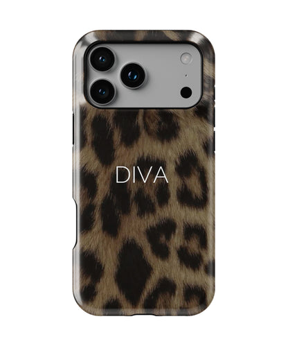 Diva Leopard Print Phone Case.
