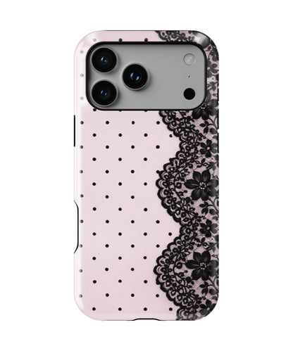 Pink Lace Bow Phone Case.