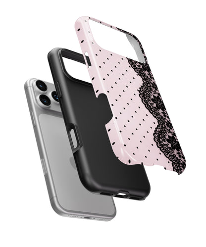 Pink Lace Bow Phone Case.