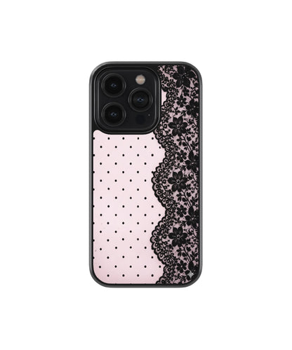 Pink Lace Bow Phone Case.