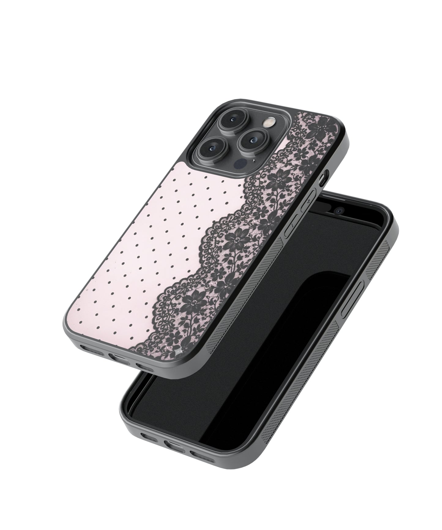 Pink Lace Bow Phone Case.