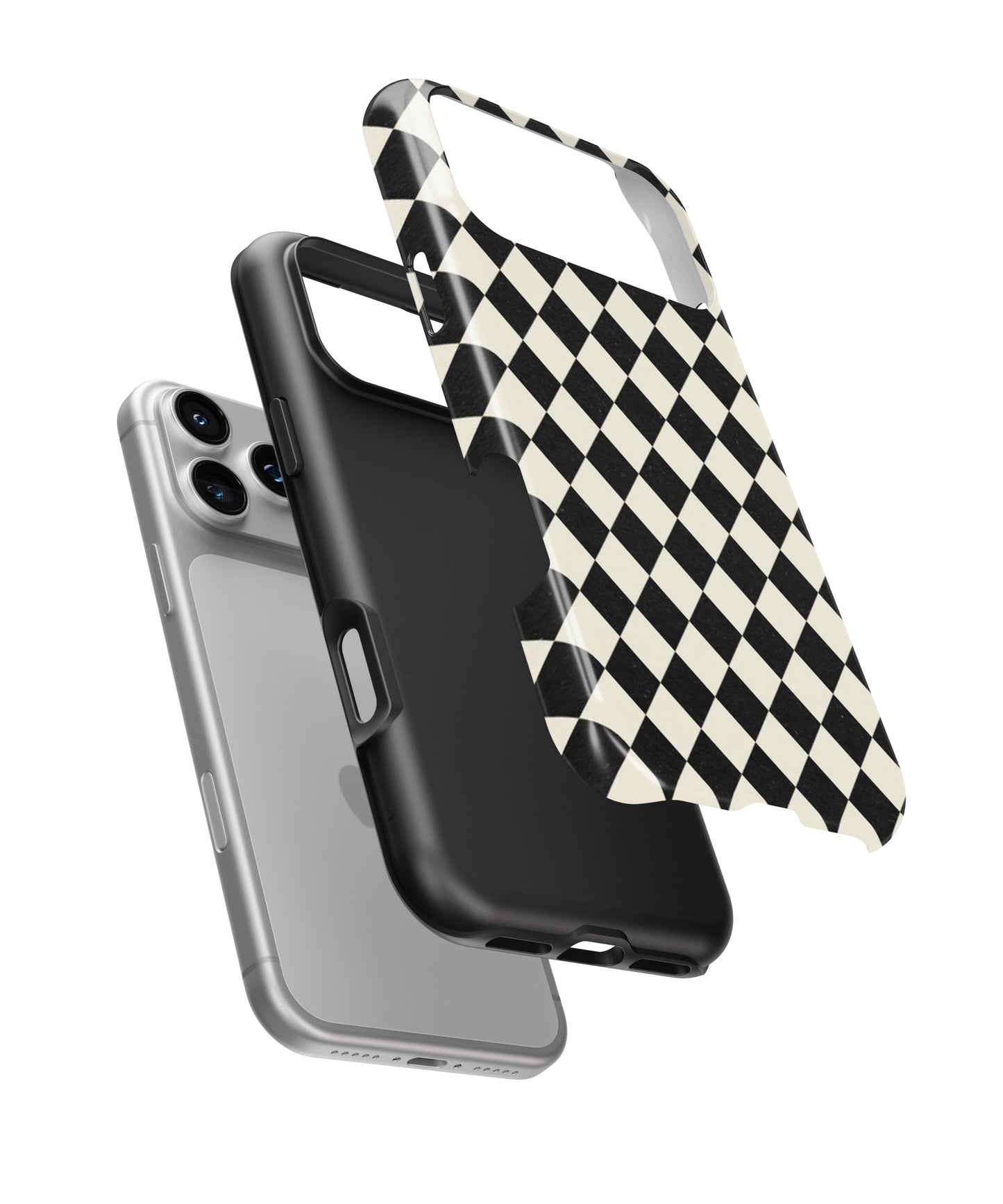 Black Diamond Check Phone Case.