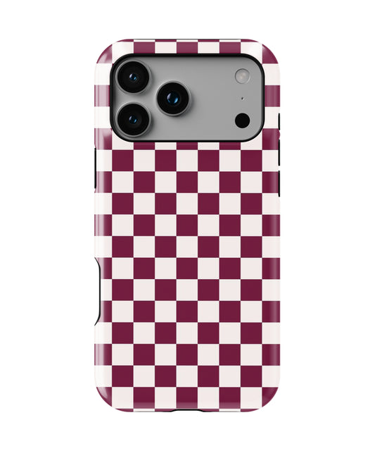 Bordeaux Check Phone Case.