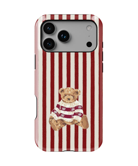 Cozy Teddy Stripe Phone Case.